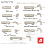 Bahoo Luxury Curved Sofa Upholstered | Off White Bouclé Sectional | 2-3 Or L-Shape Sofa For Living Room - Image 4