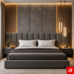 Solstice Channel Headboard and Wall-Panel Upholstered Luxury Bed