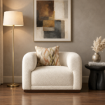 Aura Deep-Seat Bouclé Shelter Armchair