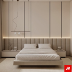 Nova Linear Extended Low-Profile Upholstered Bed