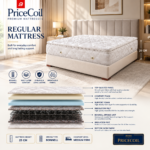 Bahoo PriceCoil Regular Bonnell Spring Mattress – 25cm | Medium-Firm | Built for Everyday Comfort UAE