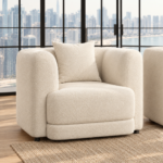 Elysian Deep-Seat Modern Rounded Armchair