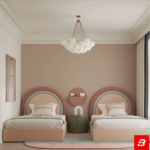 Rainbow Arch Multi-Tone Kids Twin Bed Set