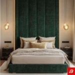 Imperial Emerald Vertical Channel LED Upholstered Bed