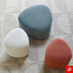Pebble Soft-Triangular Nesting Ottoman Stools
