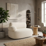 Nube Sculptural Asymmetrical Pebble Lounge Chair