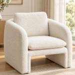 Solene Sculptural Bouclé Accent Chair