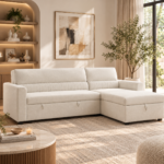 Vesper Channel-Tufted Convertible Storage Sectional Sofa Bed