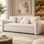 Aura Curved-Arm Convertible Storage Sofa Bed