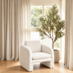 Solene Sculptural Bouclé Accent Chair - Image 2
