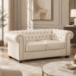 Kensington Heritage Top-Grain Leather Chesterfield Loveseat