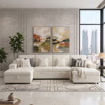 Astrid U-Shape Double Storage Sleeper Sectional Sofa