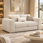 Hudson Modern Textured Chenille Loveseat